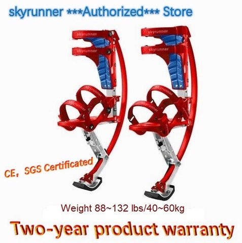 Skyrunner – échasses gonflables pour personnes, chaussures de saut, de kangourou, poids 88 ~ 132 lbs/40 ~ 60kg, couleur rouge ► Photo 1/6