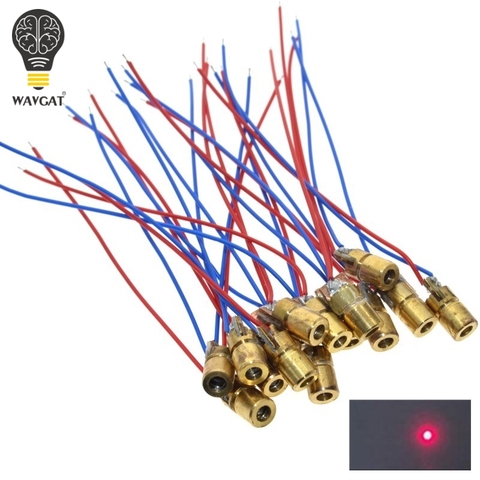 WAVGAT 5V 650nm 5mW Module de Diode de point Laser réglable voyant rouge tête en cuivre Mini pointeur Laser ► Photo 1/6