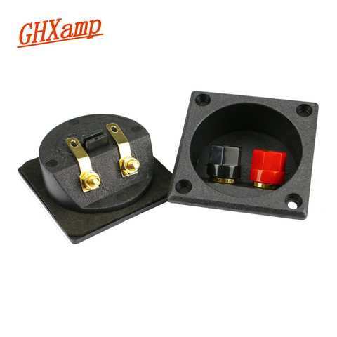 GHXAMP – boîte de jonction de haut-parleur à 2 voies de haute qualité, borne à deux haut-parleurs, câblage Terminal pour Mini haut-parleur, 57x57MM, 2 pièces ► Photo 1/6