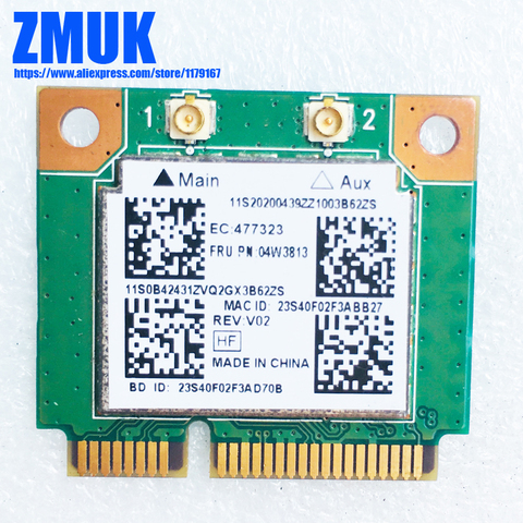 Realtek – carte WiFi combinée RTL8723BE 1*1 bgn + BT4.0, pour THINKCENTRE M73 M83 M93P M93Z EDGE E440 E540 Series, p/n 04w3813 04W3818 ► Photo 1/2