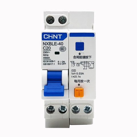 Disjoncteur à courant résiduel TPNL DPNL 230V 1P + N avec protection contre  les fuites de