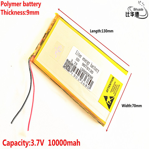 Rechargeable cellule de batterie lipo 3.7 V 9070130 10000 mah tablet batterie marque tablet gm au lithium polymère batterie ► Photo 1/5