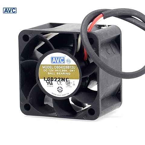 Ventilateur à double roulement à billes, 1 pièce, 4028, 40mm, châssis serveur 1U, 12V, 0,66a, 40x40x28mm ► Photo 1/1