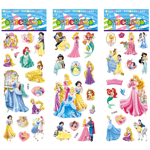 Autocollants princesse dessin animé Disney pour scrapbooking
