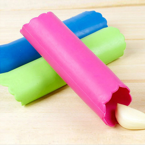 Éplucheur d'ail Silicone créatif légumes | Gadget de cuisine pratique, Tube décapant pour ail, éplucheur d'ail ► Photo 1/6