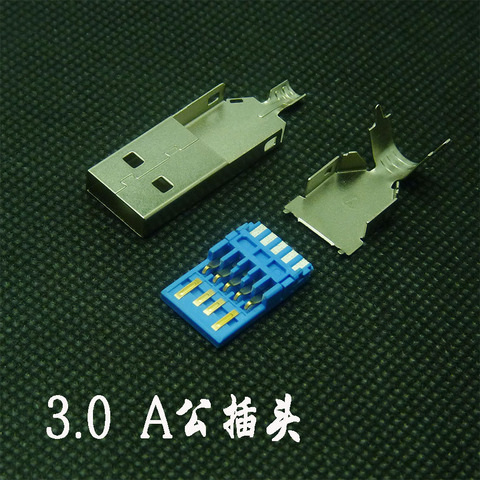 Connecteur USB 3.0 mâle 3 en 1, 10 pièces, pour bricolage, Type de soudure, prise de charge USB 3.0 mâle, haute vitesse ► Photo 1/1