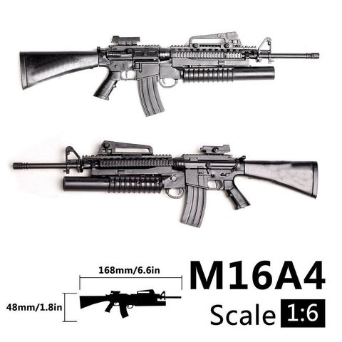 1/6 échelle M16A4 jouet pistolet modèle Puzzles construction briques pistolet fusil PUBG Mobile pistolet ► Photo 1/3