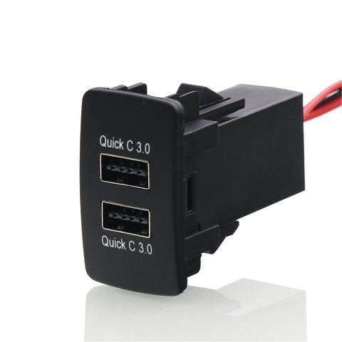 Chargeur de voiture rapide à double prise d'interface USB QC3.0, pour Honda,Civic,Spirior,CRV,Fit Jazz,City,Accord ► Photo 1/6