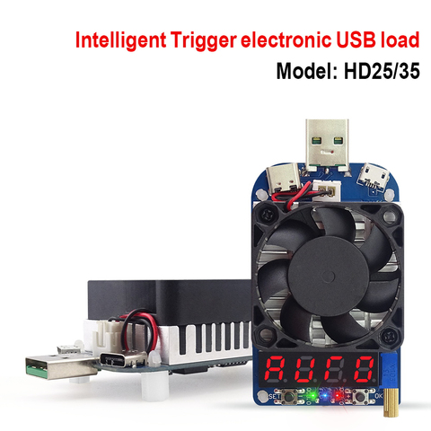 RD HD25 HD35 FCP AFC QC2.0 QC3.0, déclencheur électronique USB, résistance de charge, décharge, test de batterie, courant réglable, tension 35w ► Photo 1/6