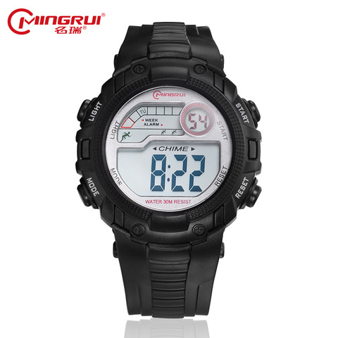 MINGRUI – montre digitale étanche Silicone pour enfants, Sport, écoliers mode lumineux LED, alarme cadeau ► Photo 1/5