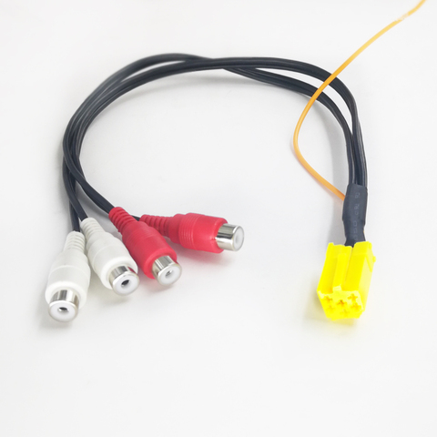 Biurlink-câble MINI ISO 6Pin Out 4 broches RCA 4RCA, pour Peugeot, Volkswagen, Skoda, Ford, VDO Becker ► Photo 1/5