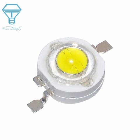 100 pièces LED 1W 3W Watt éclairage à LED Diode phare puissance LED lampe de poche LED pour projecteur DownLight lampe LED ampoule bricolage ► Photo 1/6