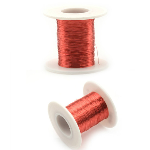 Fil magnétique rouge de fil de cuivre émaillé par QA d'enroulement de bobine de mètre électrique du fil 0.1 M * 100mm d'aimant de 11 m * 0.2mm pour le relais de bobine d'inductance ► Photo 1/6