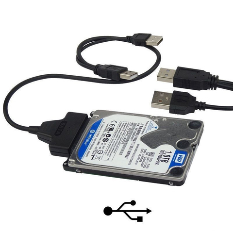 Câble adaptateur USB 2.0 vers SATA, pour disque dur 2.5 pouces, 22 broches, 7 + 15 broches ► Photo 1/6