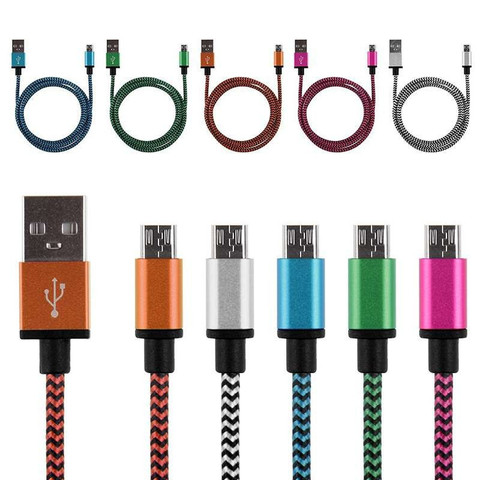 20 cm 1 m 2 m Micro USB câble court chargement rapide Nylon USB synchronisation données cordon téléphone portable Android adaptateur chargeur câble pour Samsung ► Photo 1/6