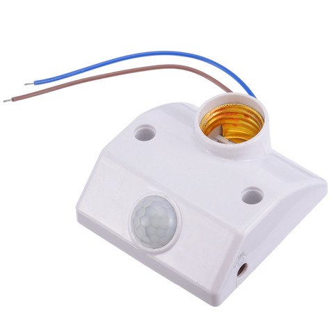 E27 PIR infrarouge détecteur de mouvement LED porte-lampe lampe à LED Base PIR capteur de mouvement interrupteur support de lumière prise ► Photo 1/6
