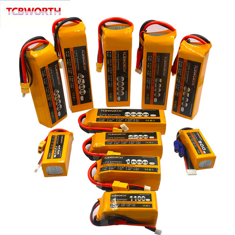 4S RC LiPo batterie 4S 14.8V 1300mAh 1500mAh 1800mAh 2200mAh 2600mAh 6000mAh mAh 25C 40C 60C pour RC avion hélicoptère quadrirotor 4S ► Photo 1/6