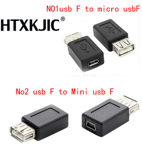 Connecteur USB 2.0 vers micro USB femelle sur micro tête femelle, vente en gros, nouveauté ► Photo 1/3