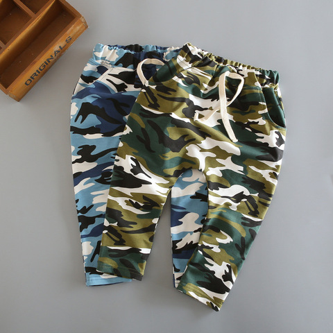 Pantalon de Camouflage pour bébés garçons, vêtements de printemps et d'automne pour enfants en bas âge, sarouel en coton vert bleu gris ► Photo 1/6