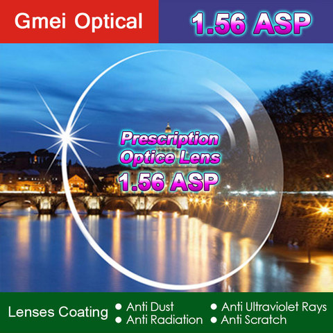 Lentille de Protection indice de Radiation 1.56 optique claire de haute qualité, lentille unique de Vision, HMC, EMI asphérique Anti-UV, 2 pièces ► Photo 1/6