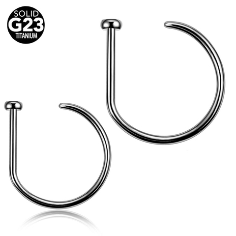 Piercing nasal pour le nez, en titane G23 20G, en forme de D, pour bijoux unisexe, nouveauté, 1 pièce ► Photo 1/6