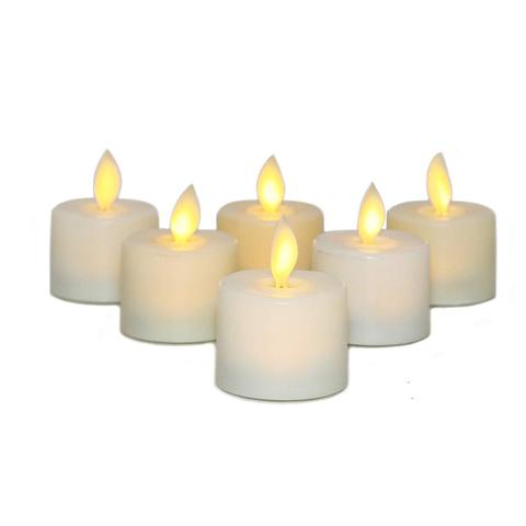 Paquet de 3 bougies Led sans flamme pour candélabres de cheminée, décoration de bureau, lumière blanche scintillante, pilier de mèche, flamme mobile ► Photo 1/6