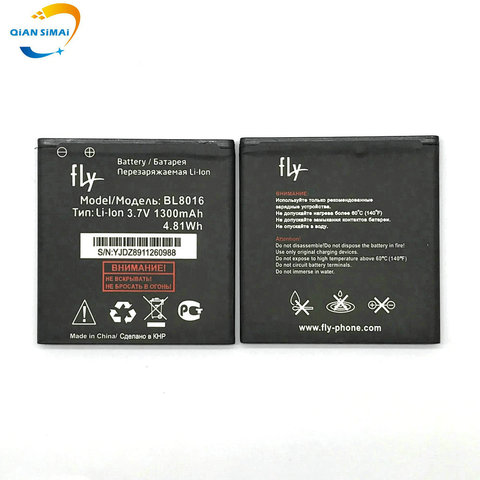 QiAN SiMAi 1 pièces BL8016 1300mAh batterie d'origine de haute qualité pour FLY BL8016 téléphone portable + numéro de suivi ► Photo 1/1