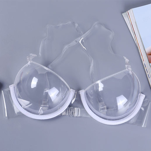 Soutien-gorge Push-Up Transparent et Sexy pour femmes, sous-vêtements avec sangle Ultra-fine et transparente, vente en gros et 3/4 ► Photo 1/6