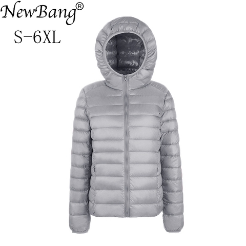 NewBang – manteau en duvet pour femmes, grande taille 6XL, veste en duvet Ultra légère pour femmes, Parka coupe-vent Portable ► Photo 1/6