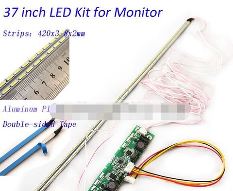 Kit de mise à jour pour écran LCD TV, 2 bandes LED de 37 pouces en aluminium, 420mm, livraison gratuite ► Photo 1/6