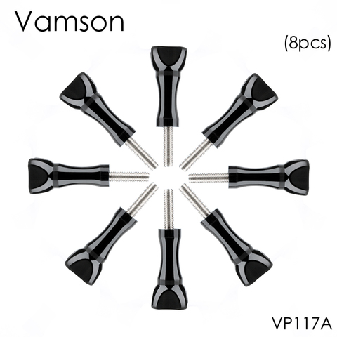 Vamson pour GoPro accessoires vis à oreilles longues 8 pièces ensemble pour Gopro Hero 8 7 6 5 4 3 + pour YI4k pour SJ4000 monopode Mount VP117A ► Photo 1/6