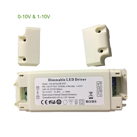 Boîtier de conducteur CC, intensité variable avec Signal, 8W-70W, intensité maximale, 0-10v, 1-10v, 300ma, 600ma, 1000ma, 1200ma, 1500ma, modèle LED ► Photo 1/6