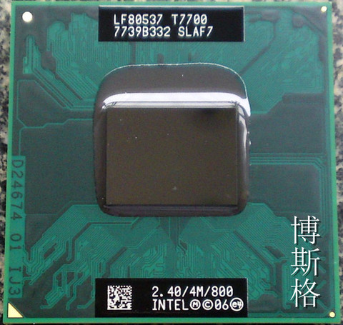 Lntel – T7700 SLAF7 4M/2.4GHz/800MHz FSB Scoket 478, processeur double cœur pour ordinateur portable, pour jeu de puces 965 (fonctionne 100%), livraison gratuite ► Photo 1/1