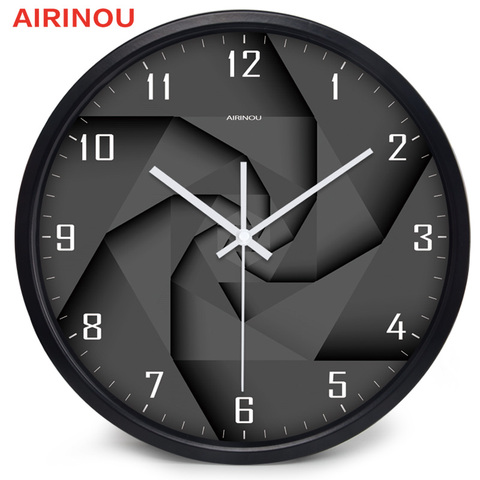 Airinou-horloge murale moderne en verre et métal | Style Vortex 3D, bibliothèque musée des sciences ou entreprise ► Photo 1/6