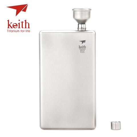 Keith-grand Pot de Whisky en titane 200ml, flacon pour l'extérieur Portable, pour les boissons, pour le sport, pour les vins ► Photo 1/6