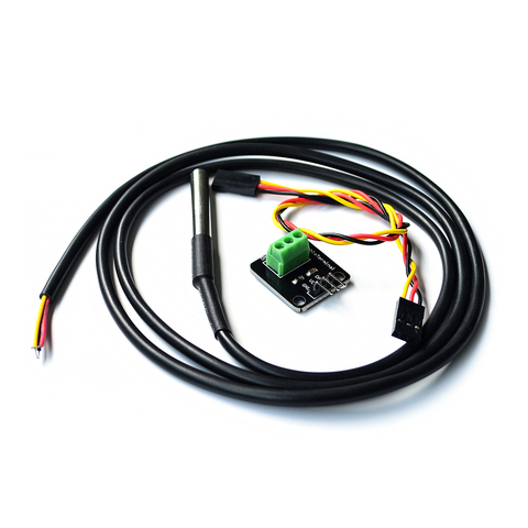 Kit de Module de capteur de température étanche, câble numérique, adaptateur, borne de sonde en acier inoxydable pour Arduino, 100 cm, DS18B20, ► Photo 1/3