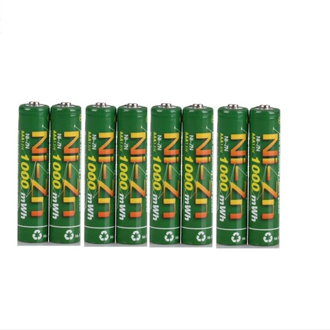 Lot de 8 batteries rechargeables nizn 1.6v aaa, 1.5 mwh ► Photo 1/4