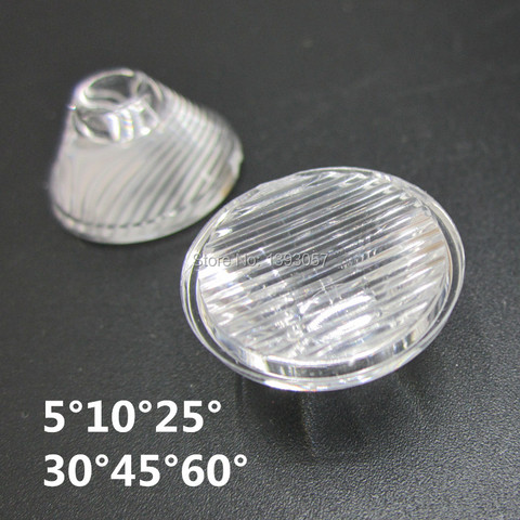 Lentille de LED de rayure de 20 pièces 1 w 3 w, lentilles optiques de LED de condensation de puissance élevée de pmma de diamètre de 20mm 5/10/25/30/45/60 degrés pour le lumière LED ► Photo 1/3