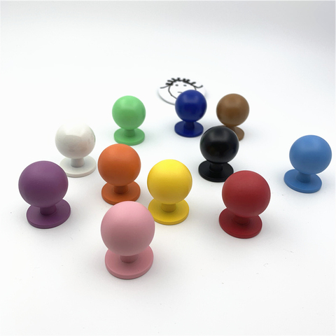 LCH – boutons de meuble en alliage de Zinc, couleur bonbon, traitement de Surface en plastique, boutons de tiroirs pour enfants ► Photo 1/6