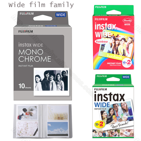 Véritable Fujifilm Instax Large Film Monochrome/Blanc/Arc-En-Ciel Pour Fuji Instantanée Polaroid Instax Caméra Large 300/200/210/100/500AF ► Photo 1/4