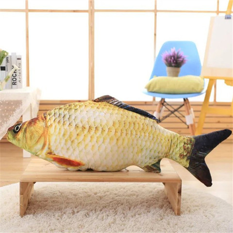 Jouets en peluche de poisson 30/40/60cm, Simulation de poisson, carpe Crucian douce, poupées de dessin animé poisson doré, oreiller cadeau pour enfants ► Photo 1/4