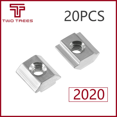 20PcsT écrou coulissant bloc écrous carrés M3 M4 M5 M6 pour 2022 profilé en aluminium fente zingué plaque aluminium pour pour norme ue ► Photo 1/6