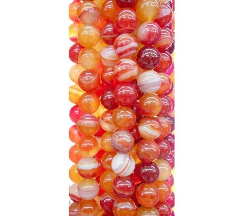 Perles cornaline rondes sélectionnables, 4, 6, 8, 10mm, en pierre naturelle, pour la fabrication de bijoux collier Bracelet à bricoler soi-même, vente en gros ► Photo 1/1