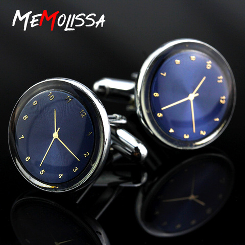 MMS-bouton de manchette de chemise pour hommes, bijoux, boutons de manchette en forme de montre, lien de manchette, bonne qualité pour mariage, livraison directe ► Photo 1/6