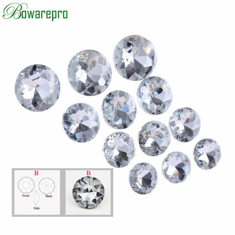 10 pièces, strass en cristal, boutons ronds, canapé, tapisserie, tête de lit, mariage, boucles en diamant, 14/16/18MM, nouveauté ► Photo 1/6