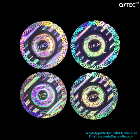 100 pièces 20x20mm rond 2D 3D inviolable vide garantie ouverte vide sécurité contrefaçon Original joint bande hologramme étiquette autocollant ► Photo 1/6