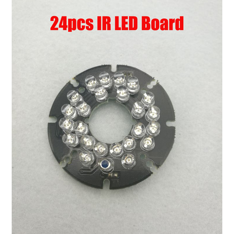 Panneau led IR 24 pièces 5mm LED IR 15 mètres cc 12V carte PCB Vision nocturne infrarouge pour CCTV dôme balle caméra ► Photo 1/6