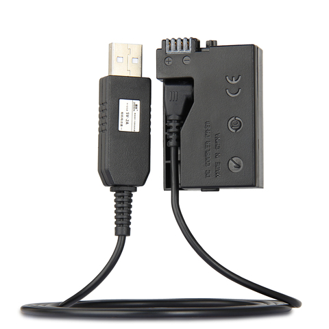 5V USB lecteur câble alimentation ACK-E8 + DR-E8 (LP-E8 LP E8 batterie factice prise cc) pour Canon EOS 550D 600D 650D 700D T2i T3i T4i X4 X5 X6i ► Photo 1/6