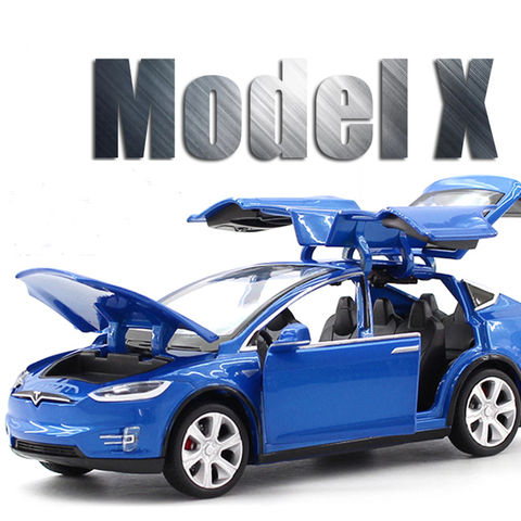 Modèle de voiture Tesla X 1:32 en alliage, moules, véhicules jouets, voitures jouets pour enfants, livraison gratuite, cadeaux pour garçons, nouveau modèle de voiture ► Photo 1/6