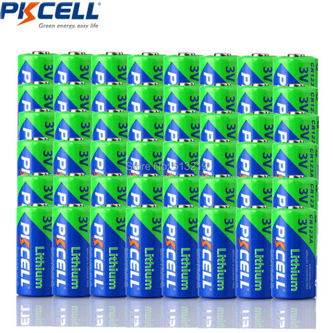 PKCELL – batterie au Lithium primaire CR123A, CR123, 123, 123A, 16340, 1500mAh, 3V, avec protection PTC pour appareil photo, 48 pièces ► Photo 1/6